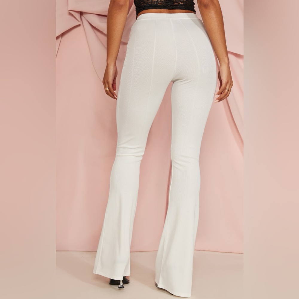 White Bandage Flare Pants